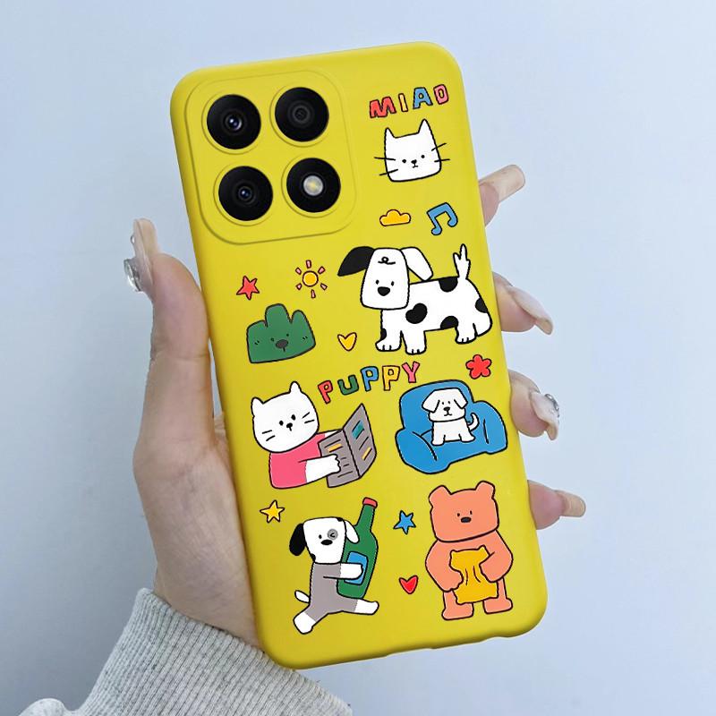 For Huawei Honor X8a Case HonorX8a Soft TPU Silicone Cover Cute Cartoon Panda Phone Case For Honor X6a HonorX6a Plus Coque Funda