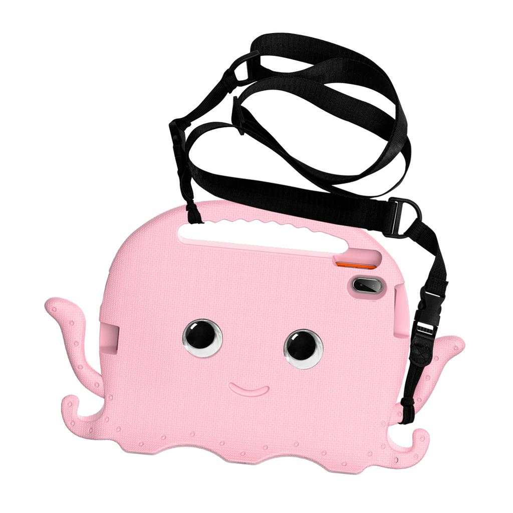 Für iPad (2025)/10.9 (2022)/Air 11 (2025)/(2024) EVA Hülle Cartoon Krake Handgriff Tablet Hülle mit Schultergurt