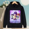 Cute Girls Hooded Sweatshirt Warm Rumi KPop Demon Hunter Cartoon Children's Wave Fashion Casual Tops Casual Black Pink Clothing