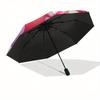 Stitch and Angel Themed Automatic Opening and Closing Folding Umbrella, 8-rib Windproof, Compact Travel Design, Suitable for All Occasion |