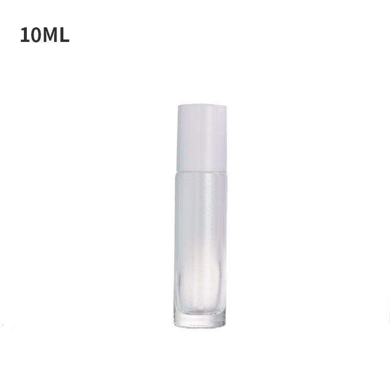 10PCS 10ml Gradient Color Glass Roller Bottles, Pearlized Refillable Containers for Massage Oil & Floral Water