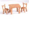 Miniature Wooden Table and Chair Set for Dollhouse Accessories Rustic Style Furniture for DIY Decoration Projects