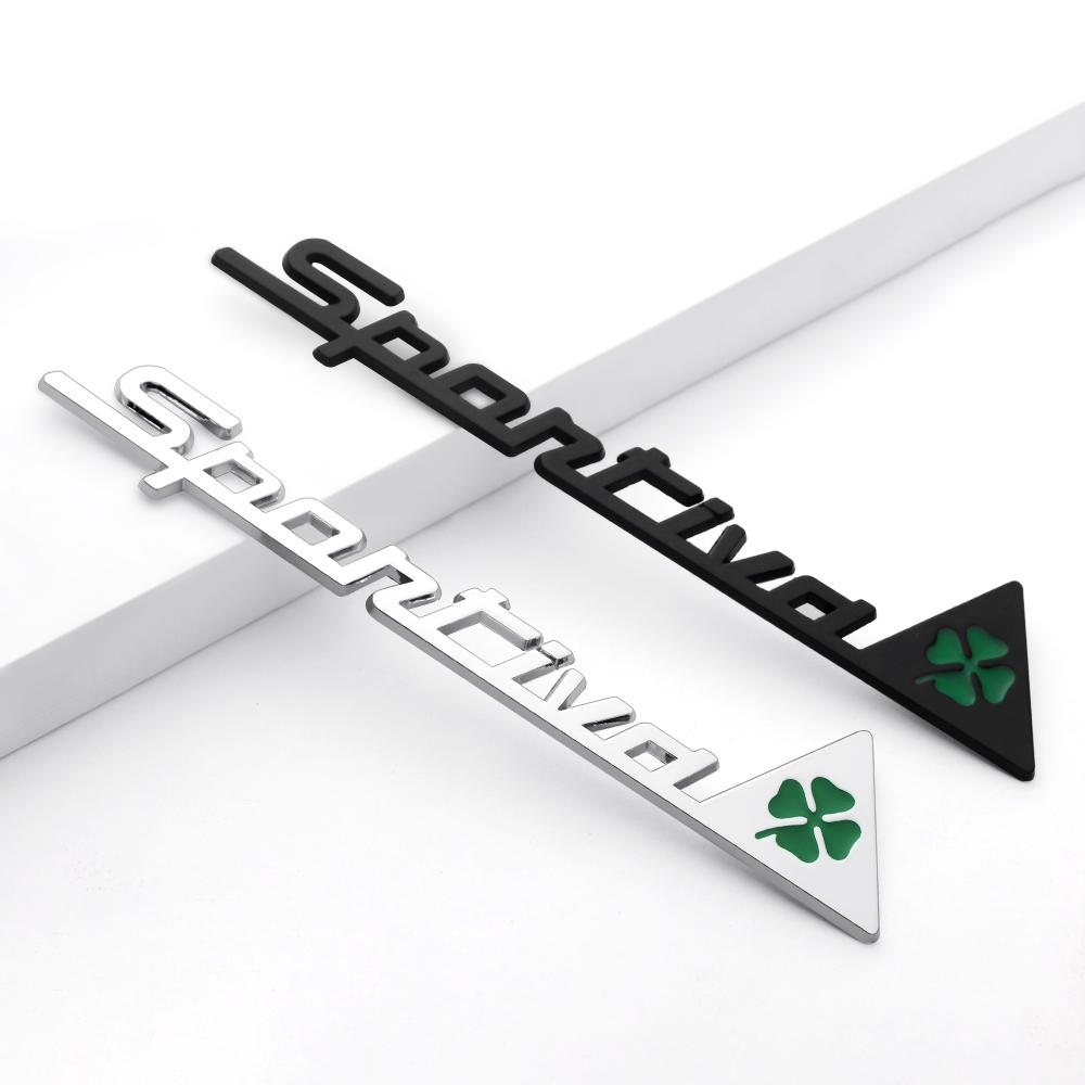 1pc 3D Metal Sportiva Badge Sticker Body Decoration Decal For Alfa Romeo Giulietta GT 159 147 156 Mito Giulia F1 Stelvio Brera