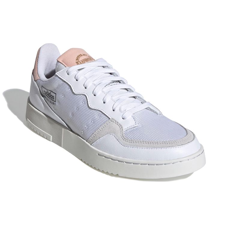 Adidas Originals Super Court Non-Slip Low-Top Sneakers Unisex Sneakers White Gray Pink EF5873