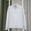 CP COMPANY Half-Zip Fleece Sweatshirt Solid Color Pocket Badge Casual Top Men Women
