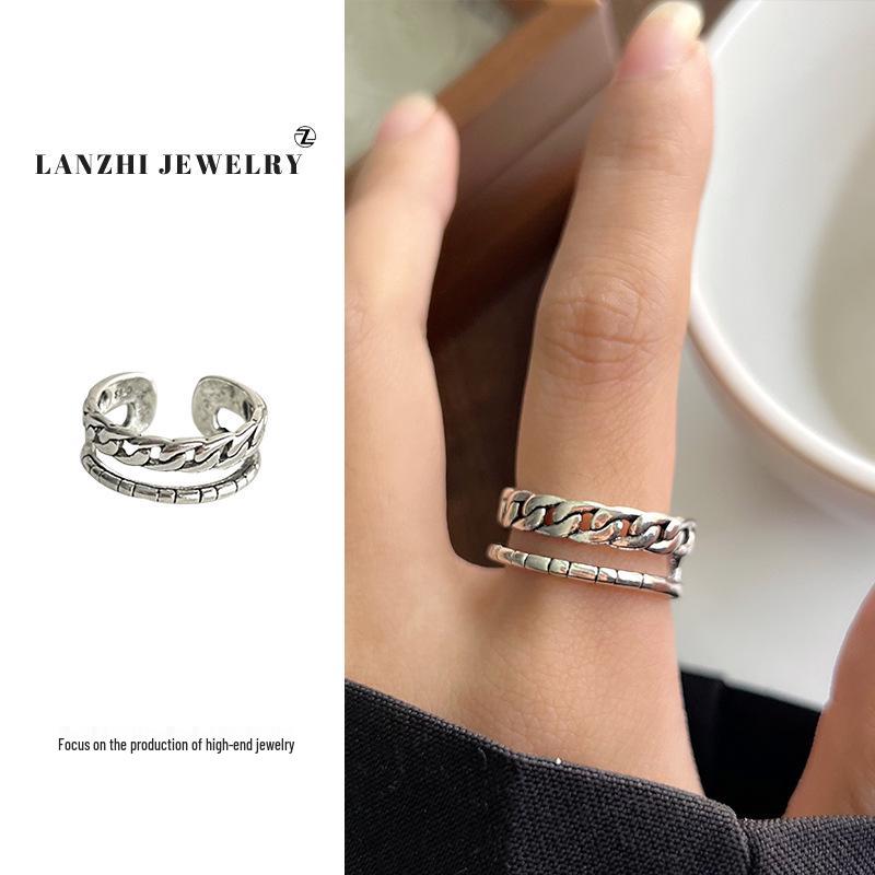 Inel Thai Argint pentru Femei, Stivuibil - Argint 925, Design de Nișă, Bijuterii Simple și Versatile