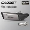 Slip On For C400GT C400GX 2020 Full System Motorcycle Exhaust Escape Moto Tube Middle Link Pipe With 51MM Muffler