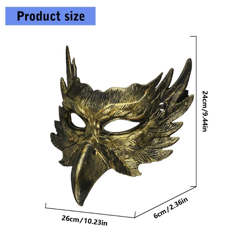 1 Piece PU Hawks Face Mask Comfortable Fit For Halloween Celebration Themed Parties And Role Plays