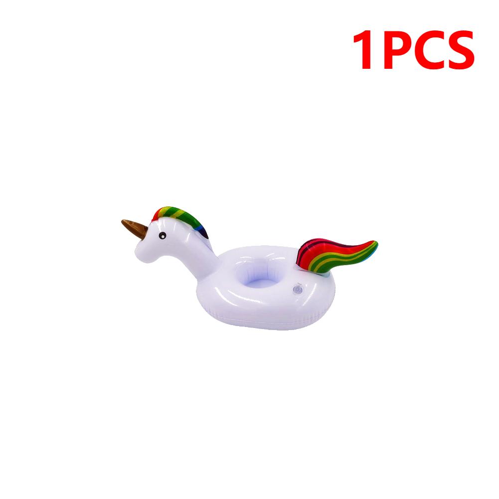 Nafukovací držák na pohár plovoucí nafukovací podtácky na nápoje z kokosového stromu Flamingo Unicorn držák na pití do bazénu plovák