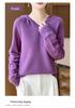 Women's Thick Versatile Wool-Cashmere Knit Hooded Pullover for Autumn/Winter