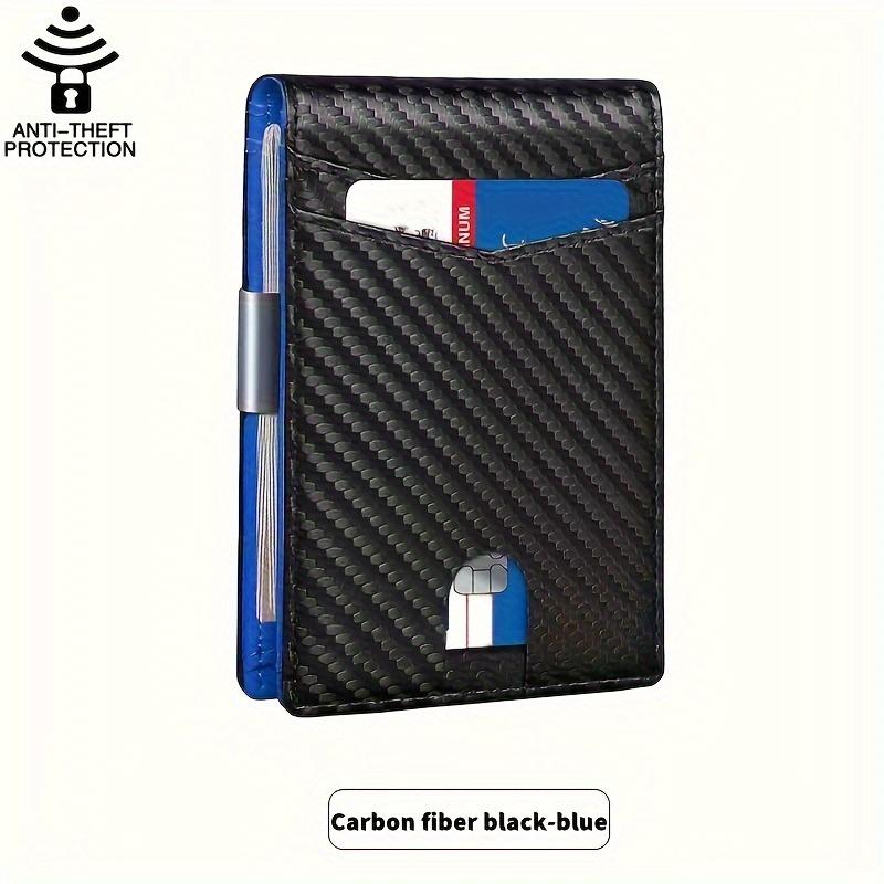 Portafoglio intelligente sottile da uomo in vera pelle RFID 2023 con clip per carta di credito per soldi Mini titolare della carta portafoglio sottile da uomo con blocco