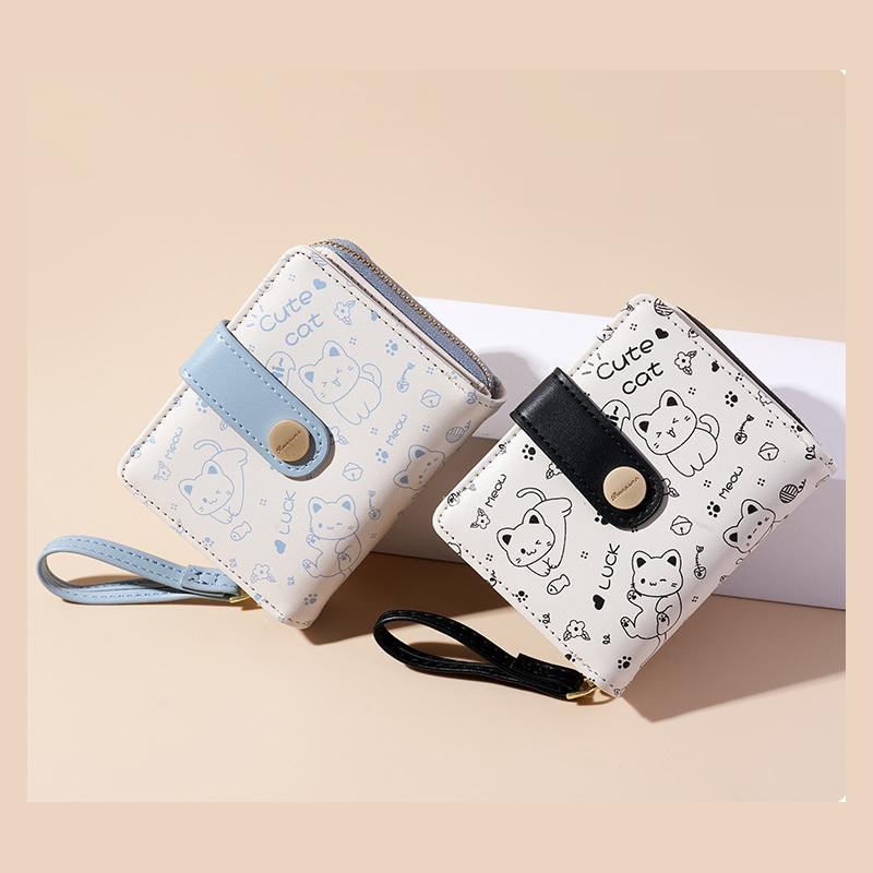 Convenient Wallet 6 Colors Candy Colored Wallet Girls' Wallet Pu Leather For Student WomenGirl