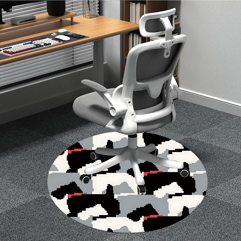 

1pc Dogs Pattern Chair Carpet for Office - Durable, Ideal for Chair Mats, Stylish & Functional Decorative Rug yy260203007 80cm by 80cm
