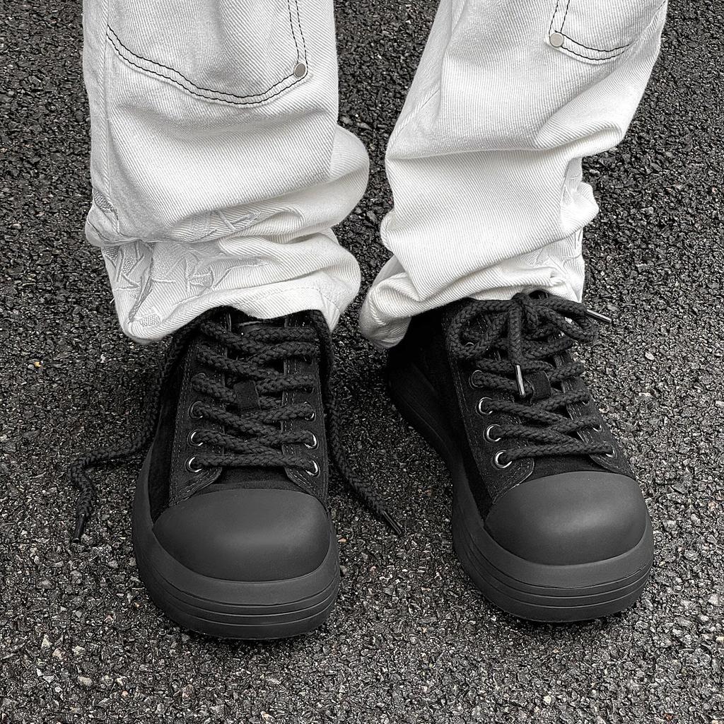 Darth Vader Increases The Height Of Commuter Men'S Shoes Niche Bread Casual Shoes College Style Versatile Big Head Board Shoes Men'S Thick Soles