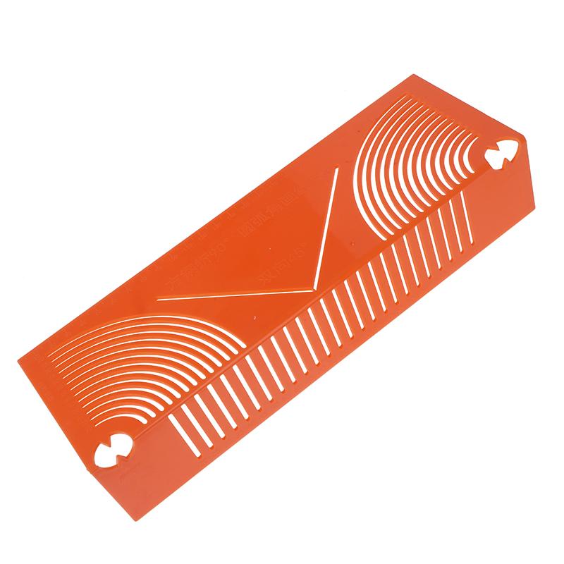 1 Stück Vierkantrohr Rundkante Zeichenlineal 45-Grad Winkelanleitung Zwei-Wege Zeichenwerkzeuge Kunststoff Präzisionsrohrschneidführung