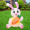 Multitypes Inflatable Toy Giant Rabbit Egg Happy Easter Inflated Model Decoration with LED Lights Bunny Outdoor Yard Bunny Decor