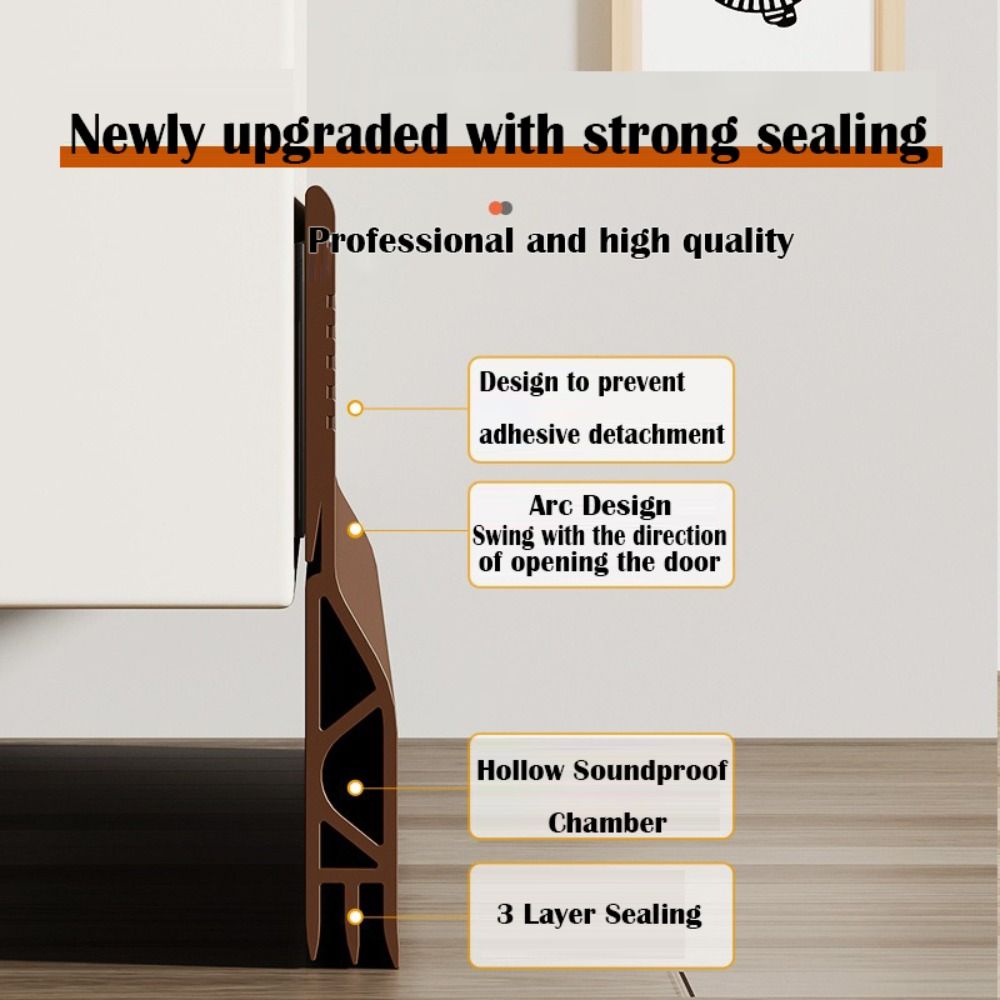 Noise Reduction Weather Stripping Insect Prevention Door Bottom Sealing Strip Blocker  Dorm