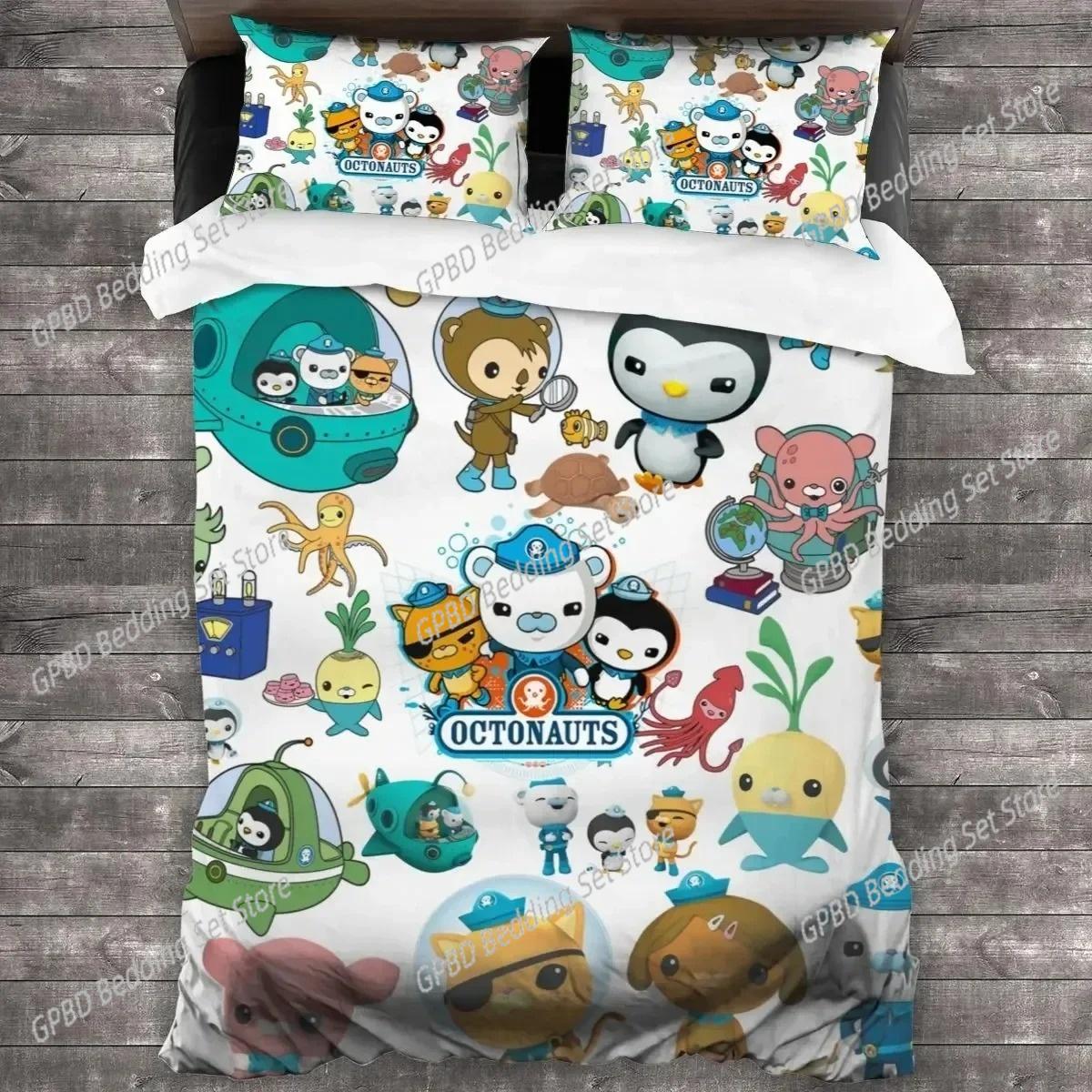 

Anime Octonauts Bedding Set 3D Printed Suitable For Bedroom Duvet Cover Set With Pillowcases Kids Home Textile EU Single(135*200cm)3pcs