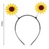 Anti-slip Headband for Children and Adults, Cartoon Sunflower Decor, Spring Design, Teeth, Plastic, Lightweight, Hair Hoop