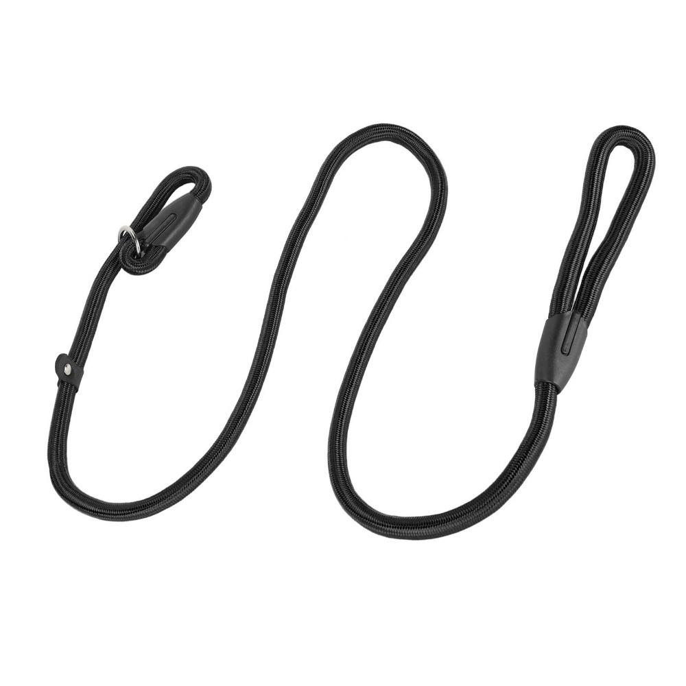 Nylon P Chain Leash Black No Pull Dog Lead Anti Pull Dog Walking Rope Small Medium Dogs