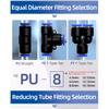 PG Pneumatic Fittings 2-Way Straight Connector Diameter Reduce For 8mm-6mm/6mm-4mm For Pneumatic Tube Air Hose Ventilation Valves 4