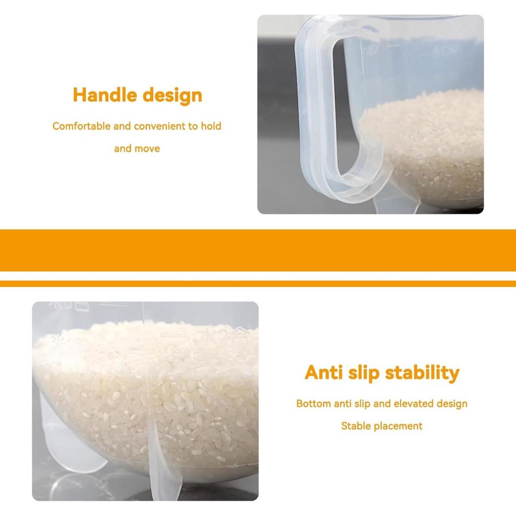 Bol pentru curățat orez, Spălător de orez, Bol strecurător pentru orez, Strecurătoare pentru orez cu mâner, Bol strecurător pentru spălarea orezului cu capac