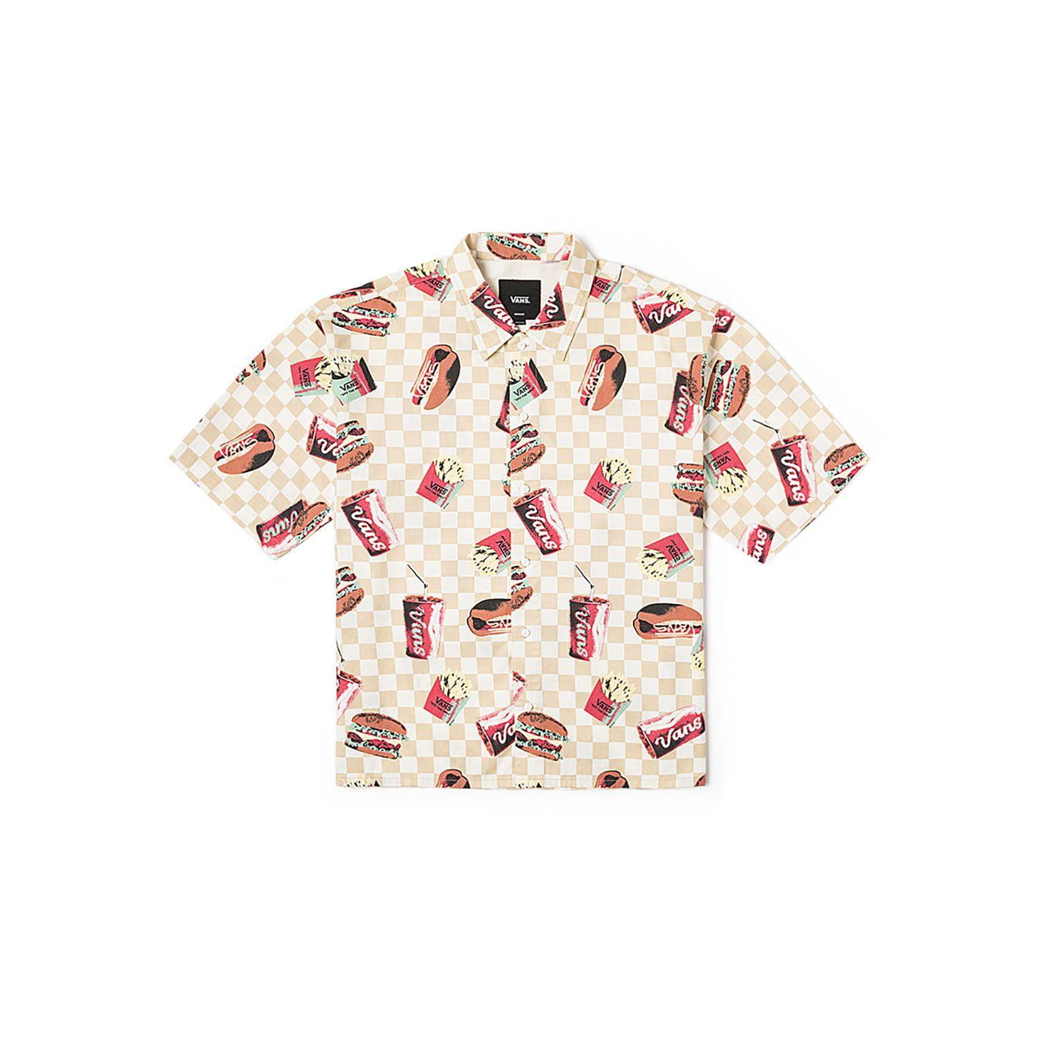 

Vans Off The Wall All Over Print Fashion Short Sleeve Shirt Men shirts Multicolor VN000NNNEF9 L