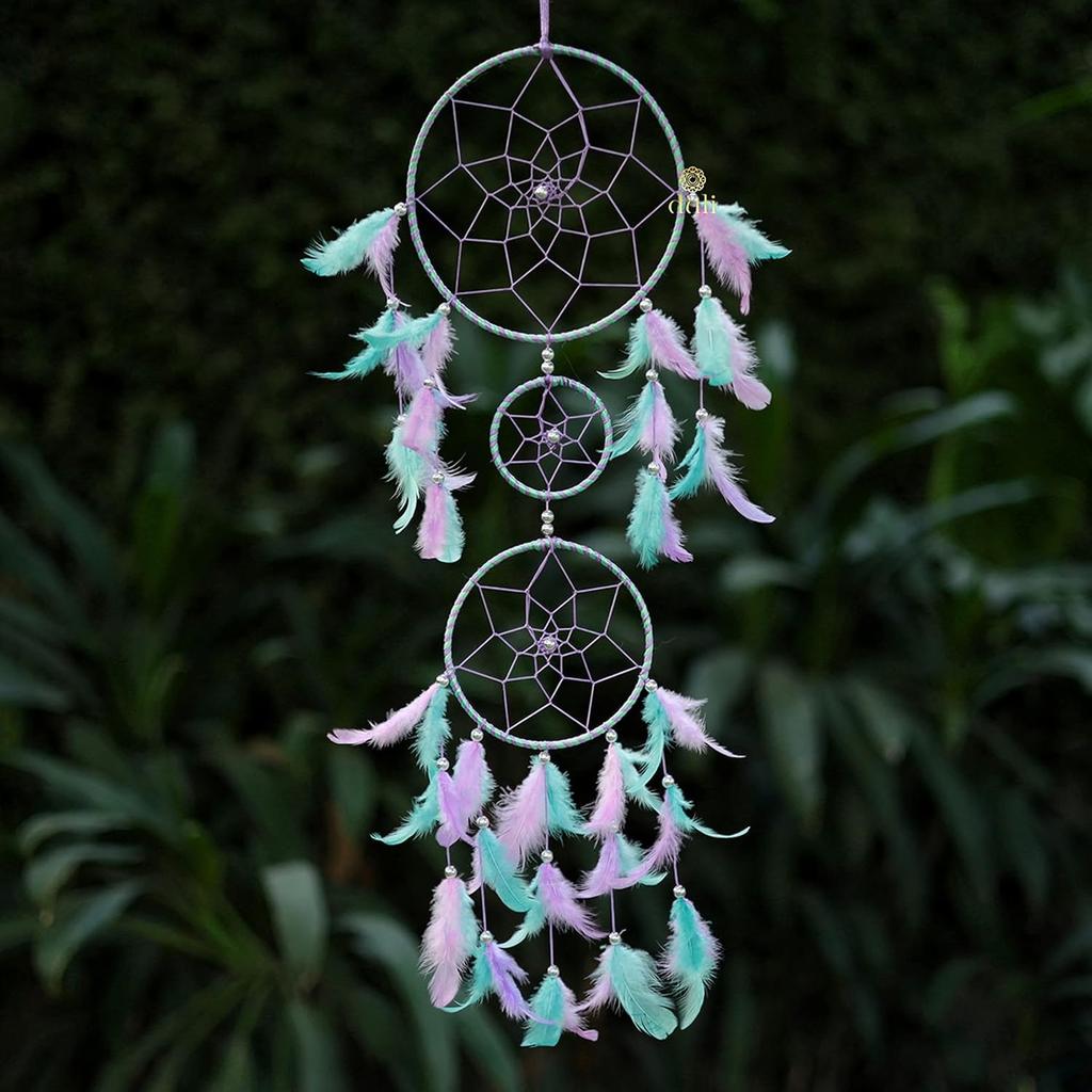 Ловец снов с подсветкой, Dream Catcher with Lights (Pink-Purple),  Duli