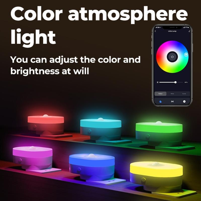 Intelligent WiFi Motion Detection Night Lamp Suitable for Elderly Kids Stairs Bathrooms Safe & Convenient Home Lighting