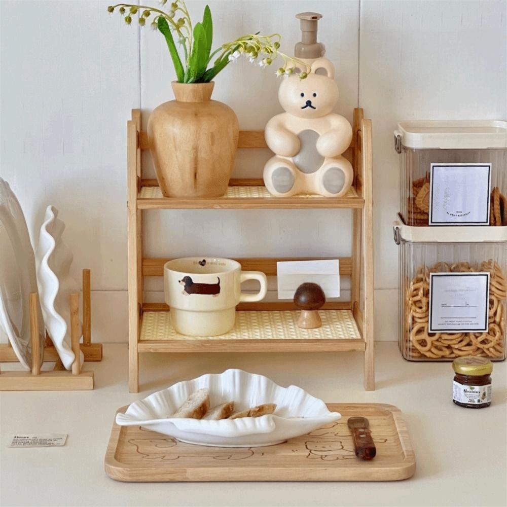 Space-saving Wooden Storage Shelf Steady Cosmetics Storage Shelf Kitchen Shelf  Dorms