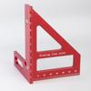 3D Multi Angle Aluminum Red Measuring Ruler 45/90 Degree Woodworking Square Protractor Drawing Line Miter Triangle Layout Tool