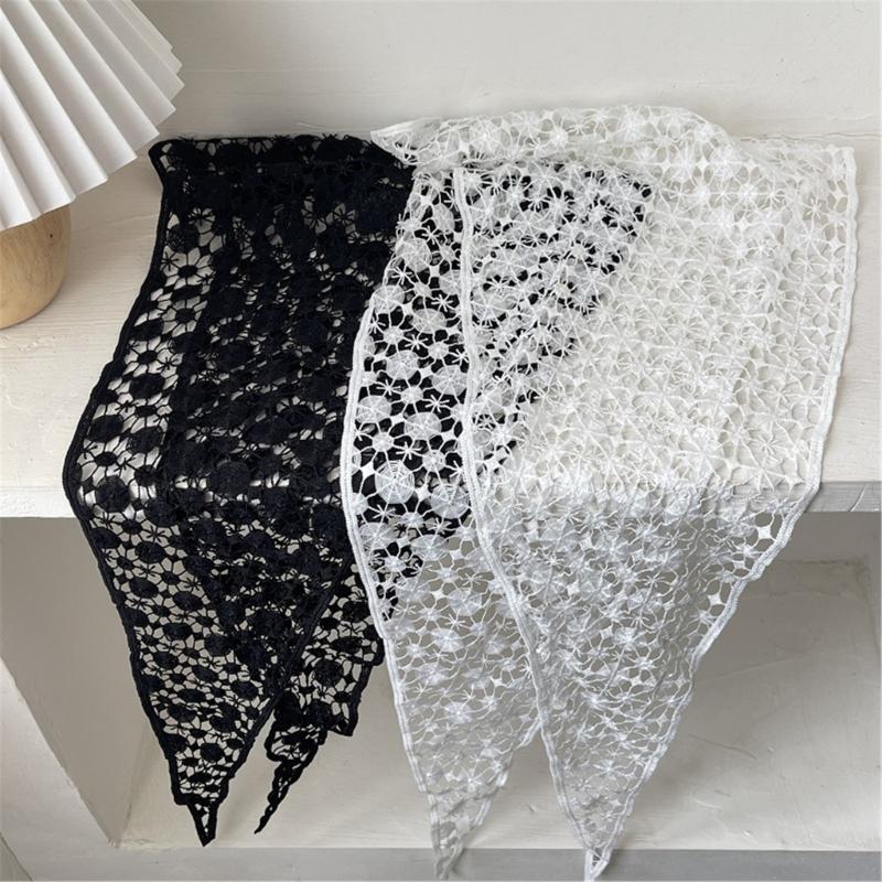 Ästhetischer Lochmuster-Schal Böhmischer Schal Kopfbedeckung Taillenschal Taschenband für Frauen Verschiedene Anlässe Beliebte Foto-Requisiten