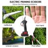 42V Cordless Sharp- Blade Cutter Garden Scissors Black Rechargeable Electric Pruning Shears Pruner Trimmer with 1500mAh Li-on Battery