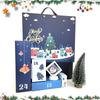 Weihnachtsüberraschung 24 Tage Countdown Geschenkbox Weihnachts-Countdown-Kalender Leere nachfüllbare Fächer für Teenager Kinder