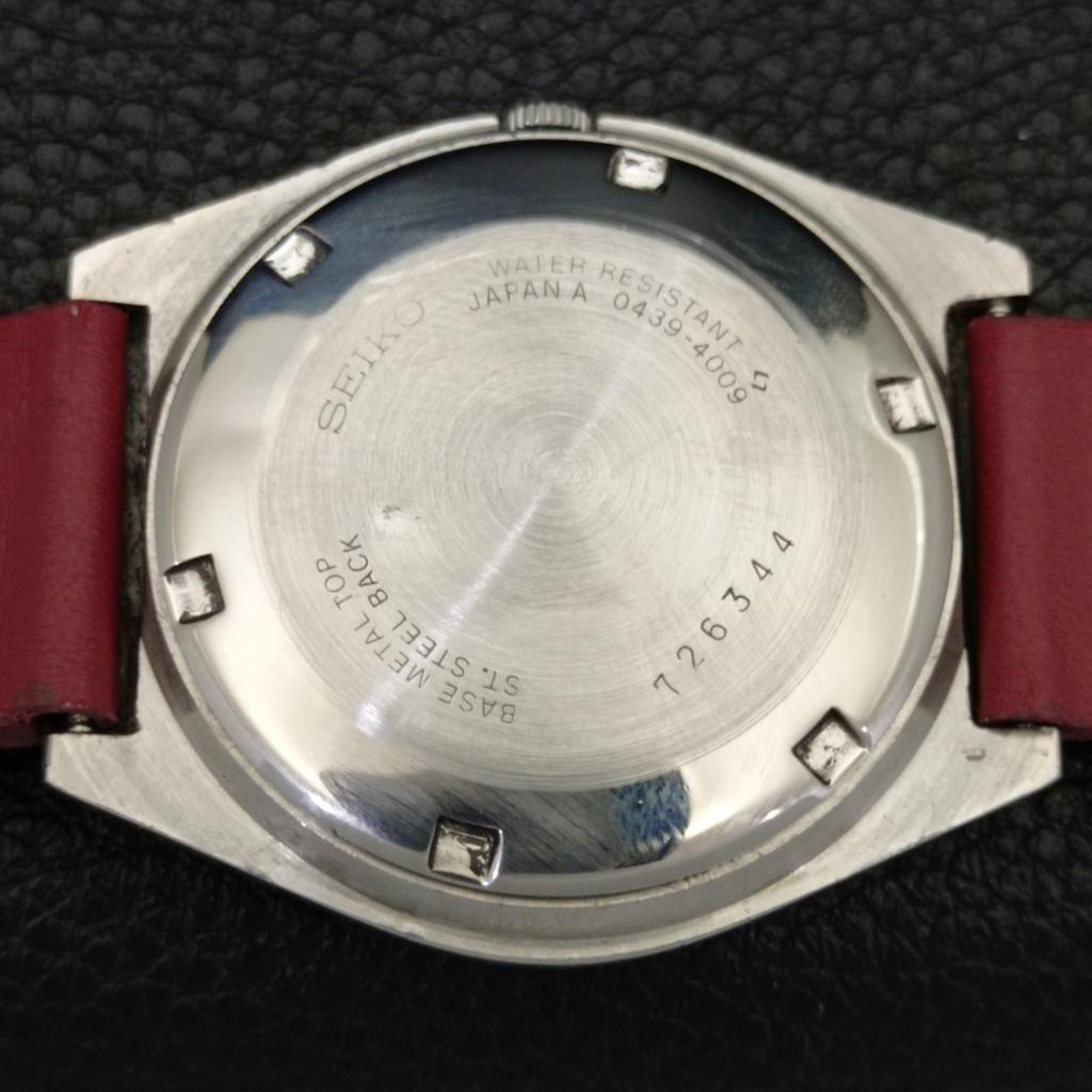 AUTOMATIC 6309A VINTAGE SEIKO 5 JAPAN MENS RED COLOR DIAL WATCH A701465-5 R206b-a701465