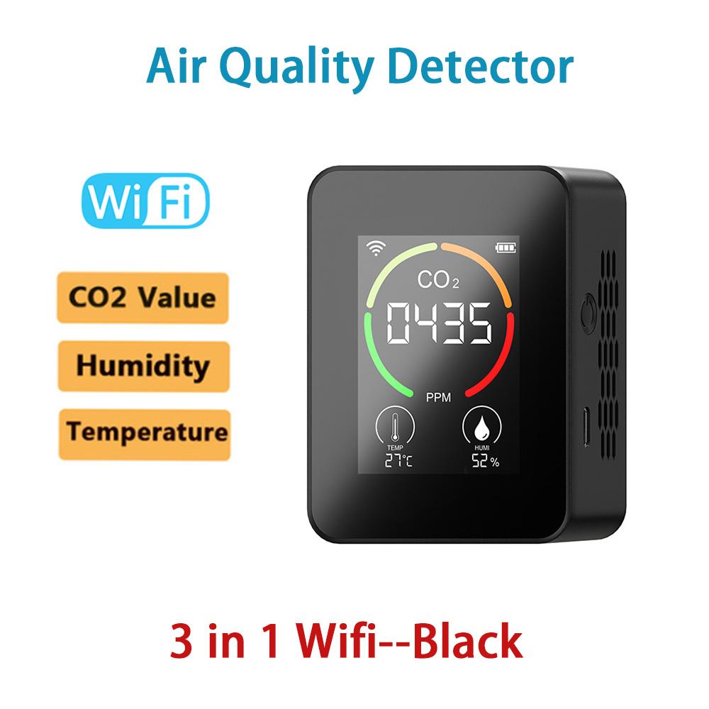 WIFI Комнатный Детектор CO2 Монитор Качества Воздуха 5 в 1 Тестер Формальдегида HCHO TVOC Тестер Температуры Влажности Датчик CO2 Метр