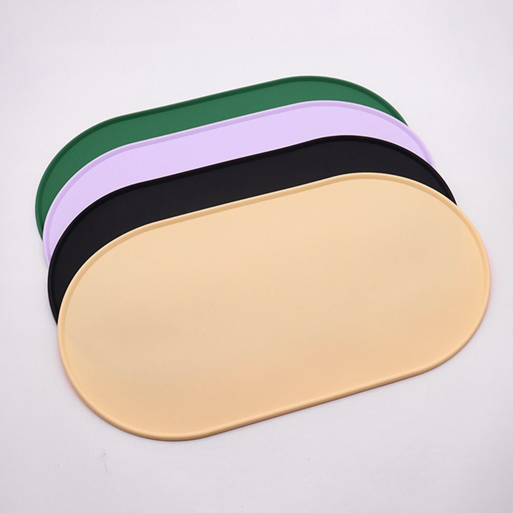 Anti Overflow Pet Bowl Mat Silicone Dog Drinking Pad Portable Cat Placemat  for Dog Cat