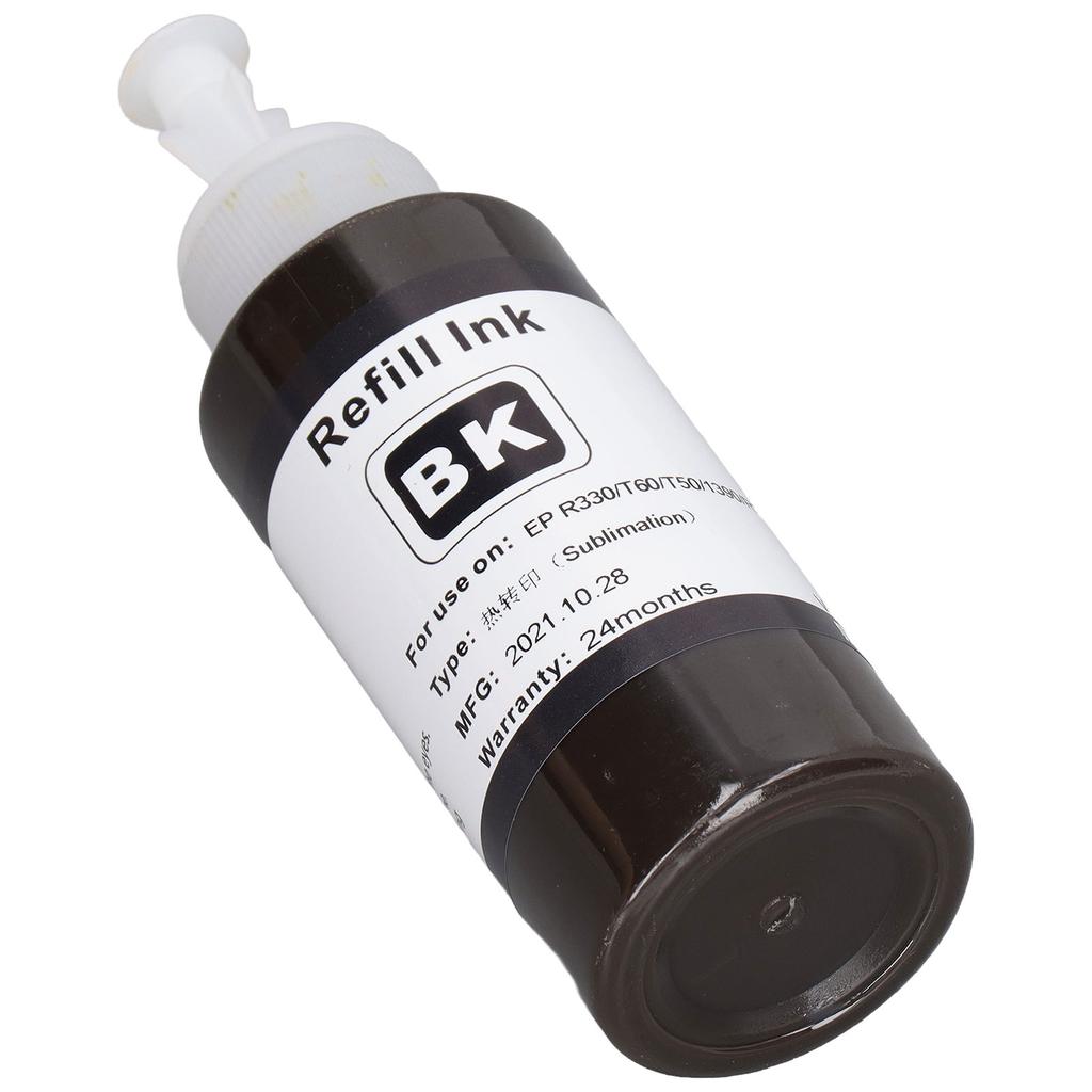 Sublimation Ink Refill Heat Transfer 100ML Digital Printing Accessory for R330 230 T60 T50 BK