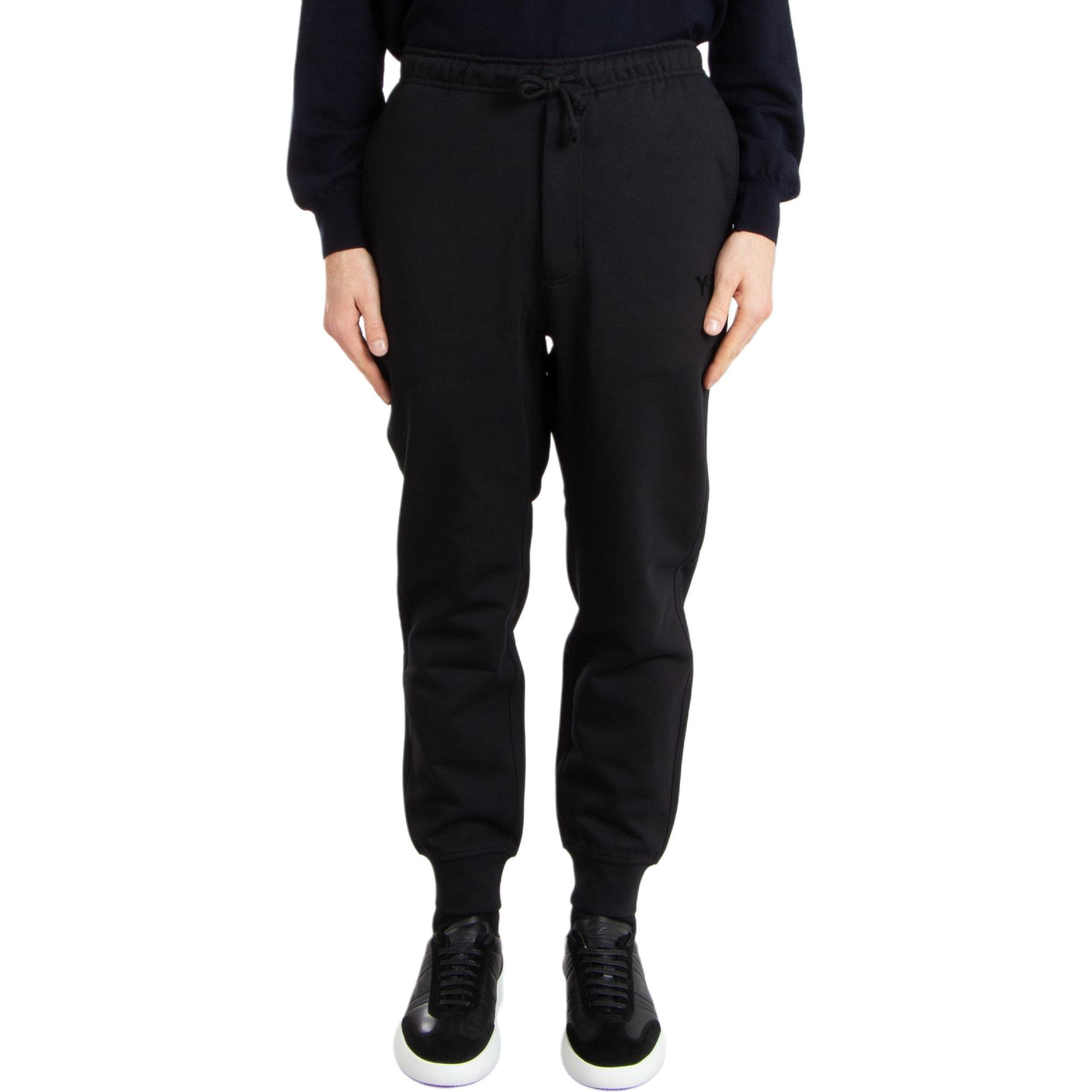 

Y-3 Solid Color Logo Drawstring Cuffed Loose Casual Pants Men pants Black JN4916 XS
