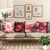 4pcs Happy Mother's Day Decorative Pillowcase Set, 18x18 Inch Floral Cushion Covers for Sweet Home Decor, Gift for Mom, for Porch Patio Sofa