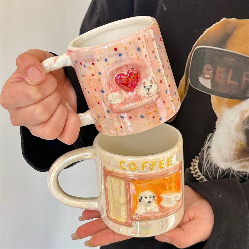 Cartoon Coffee Mug 320 ml Tea Cup Water Cup Puppy Ceramic Milk Cup Valentine's Day Present