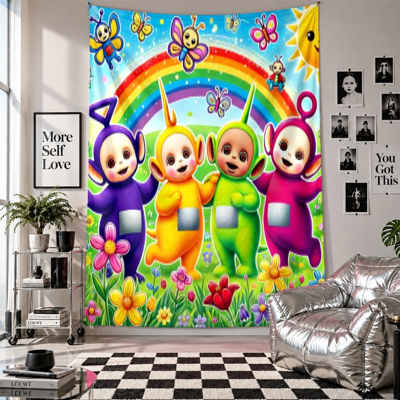 Wall TapestryTeletubbies Art Hanging Cloth Decorative Background Cover for Room Decoration