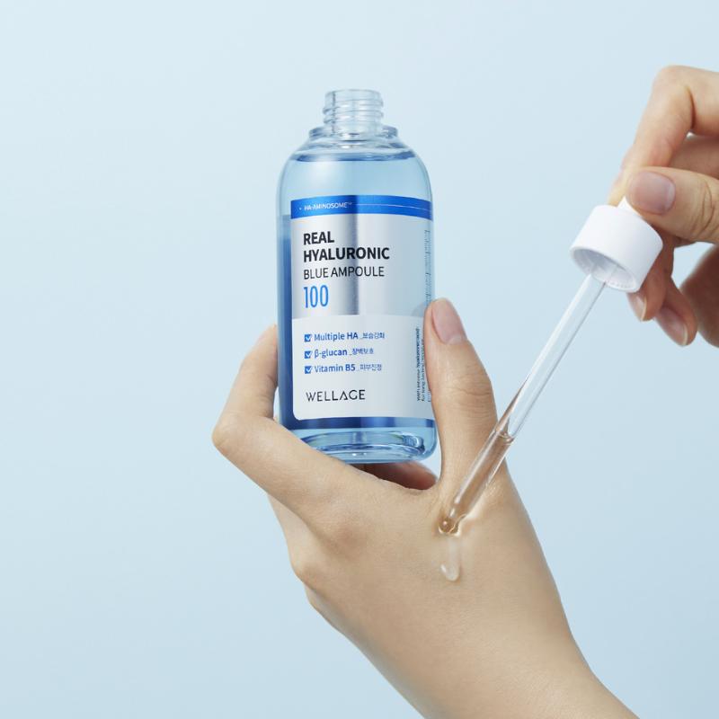 [WELLAGE] Real Hyaluronic Blue Ampoule 100ml / 3.38 fl oz
