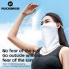 ROCKBROS Maschera Estiva in Seta Ghiacciata Protezione Solare Anti-UV Asciugatura Rapida Orecchie Regolabili Sciarpa Viso Traspirante Antipolvere Copricapo per Ciclismo