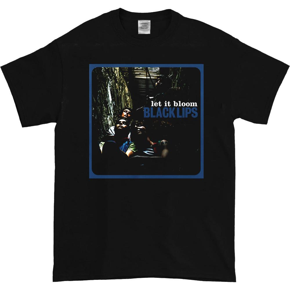 Let It Bloom Black Lips Black Cotton  All sizes S-5XL Unisex T-Shirt S