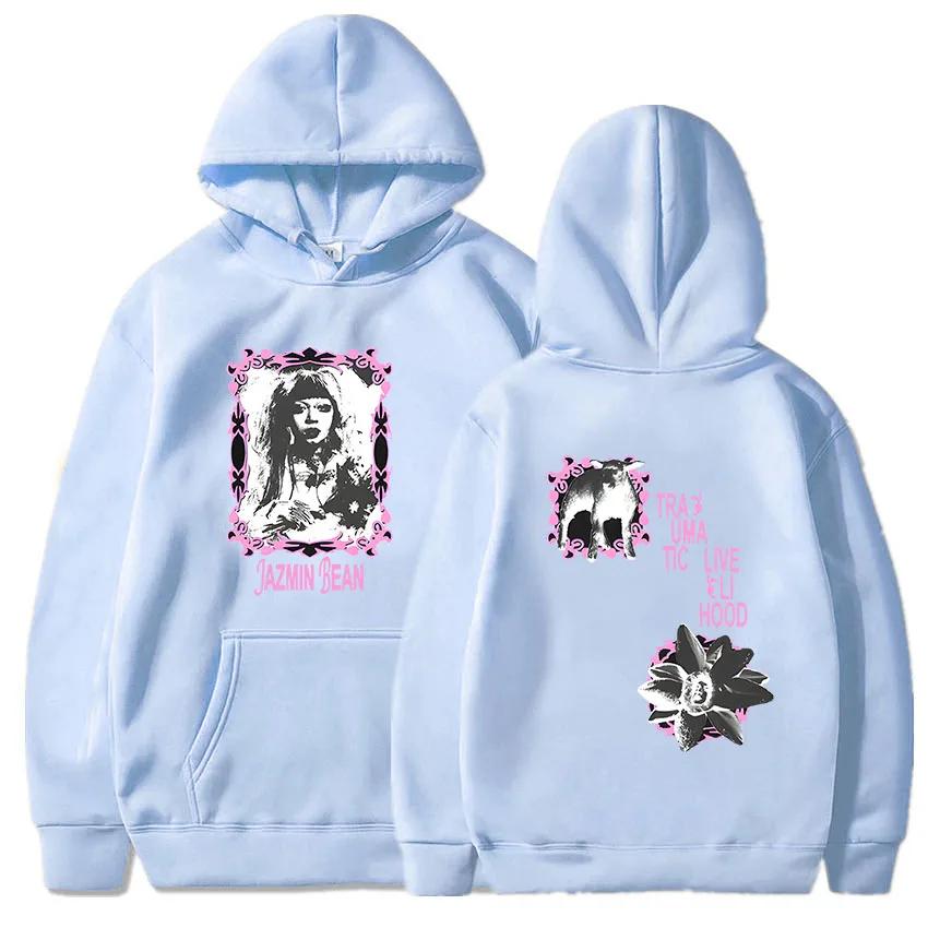 Graphic Clothes Jazmin-Bean  The Traumatic Livelihood Tour Hoodies Aesthetic Printing Sweatshirt Harajuku Winter Hooded Pullover