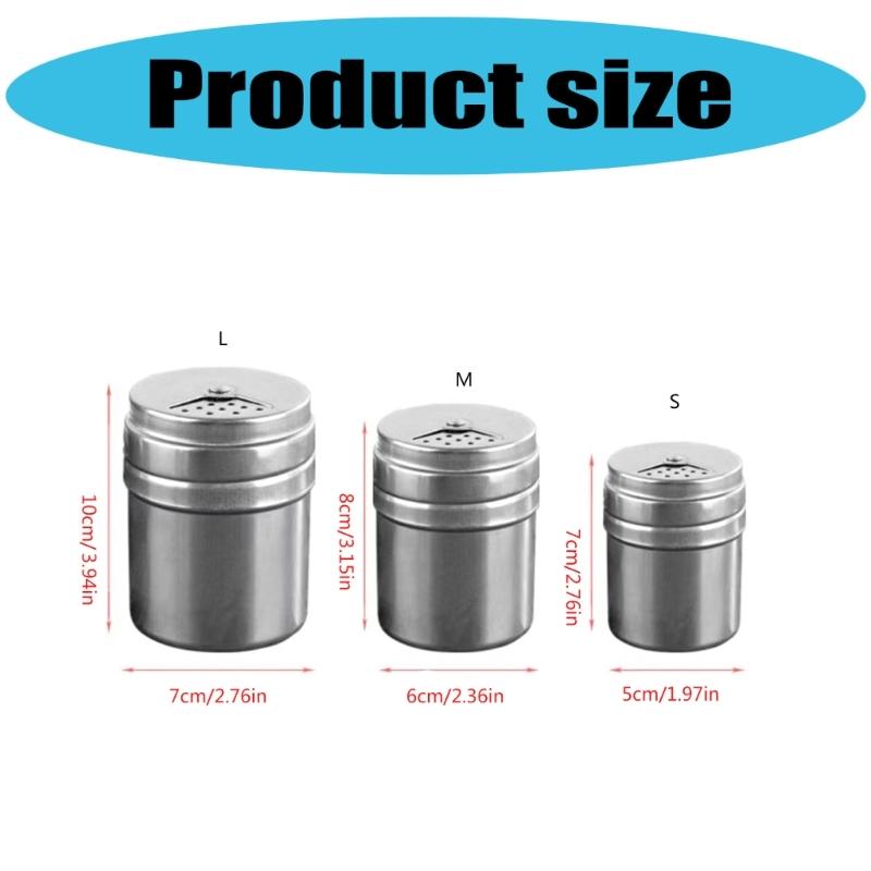 Stainless Steel Spices Storage Jar Kitchen Spices Tool Fashion Seasoning Container Suitable for Cooking Enthusiasts