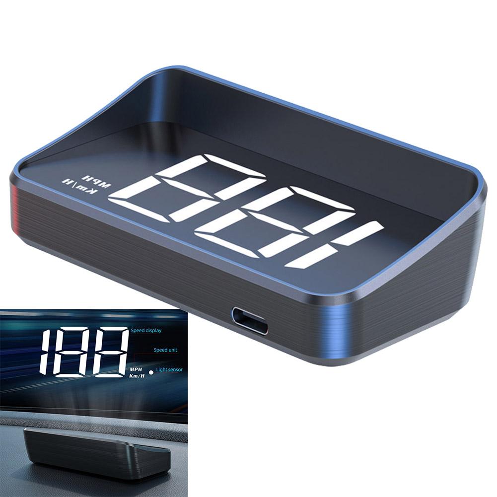 Daytime Visibility 90*45*14mm GPS Speedometer Digital Speedometer Digital HUD ABS+PC Material Bright Visibility