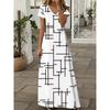 European and American Fashion V-Neck Women's Dress