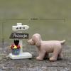 Resin Cartoon Dog Plant Pot With Signpost Miniature For Desk Decor